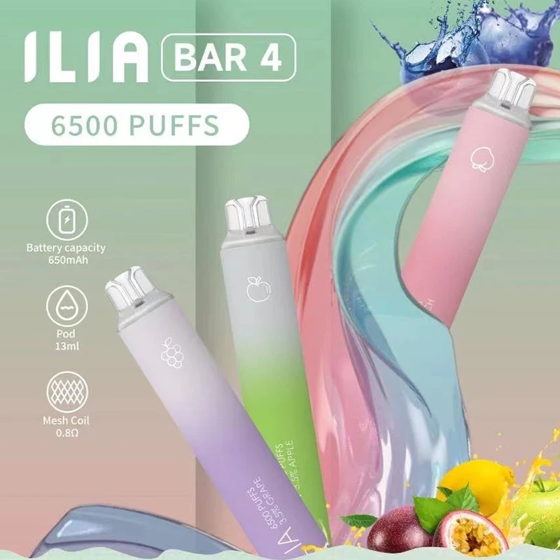 ILIA 哩亞 Bar4 一次性電子煙 6500口 13ml 多種口味